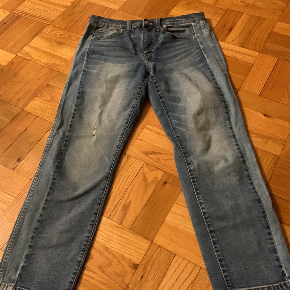 Madewell Cruiser Straight Crop Jeans: Pieced Edition Size 28 - Picture 6 of 11